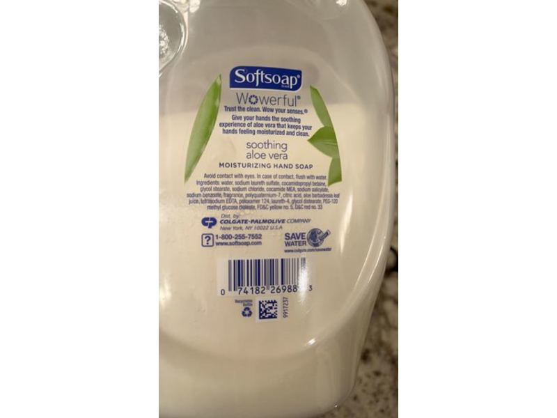 Soft Soap Liquid Moisturizing Hand Soap, Soothing Aloe Vera, 56 fl oz/1.65 L