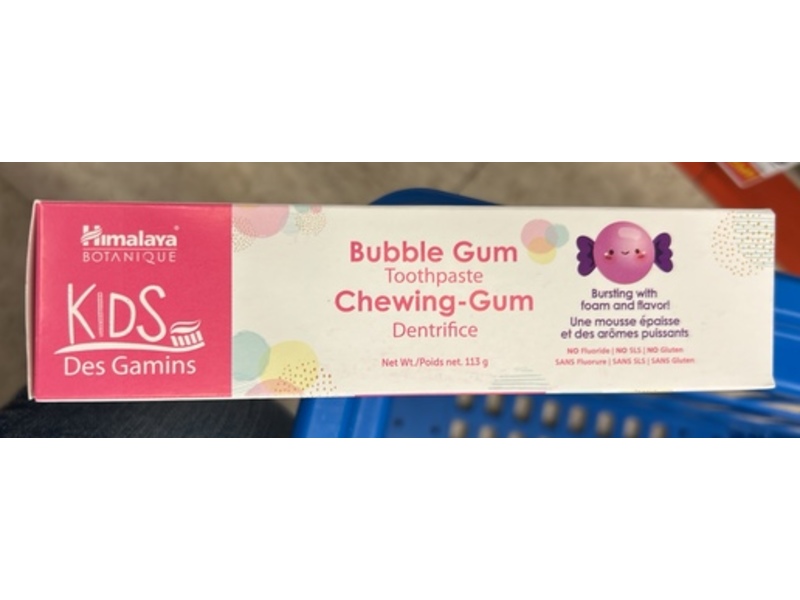 Himalaya Botanique Kids Chewing Gum Toothpaste, Bubble Gum, 113 g