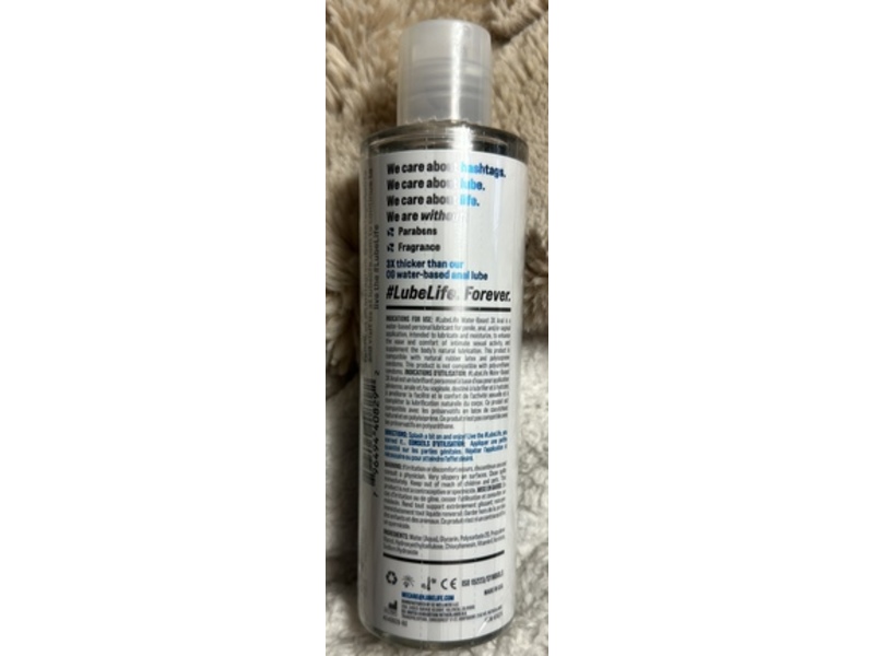 LubeLife 3X Water-Based Anal Lubricant, 8 fl oz/240 mL