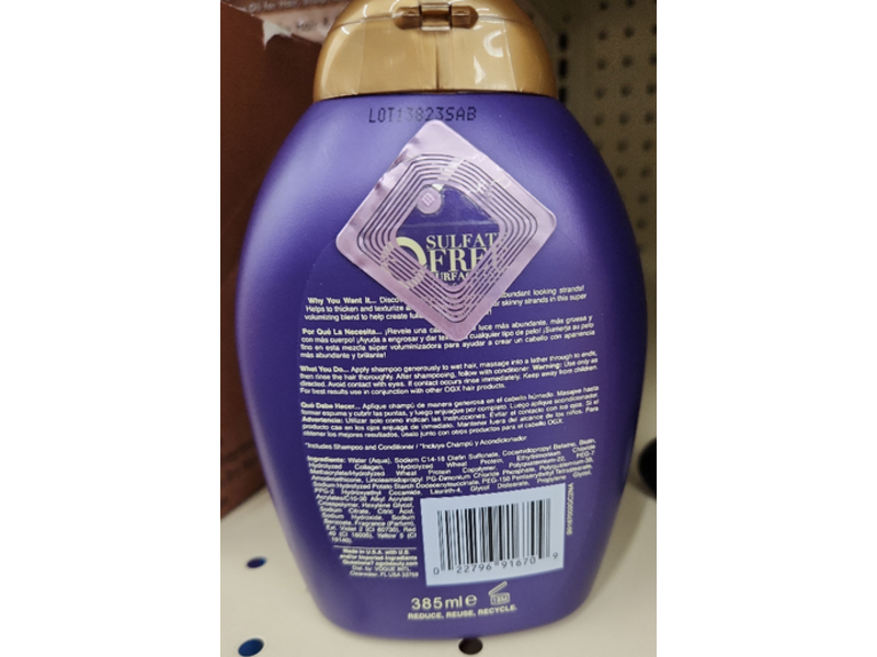 Ogx Thick & Full + Biotin & Collagen Shampoo, 13 fl oz/385 mL
