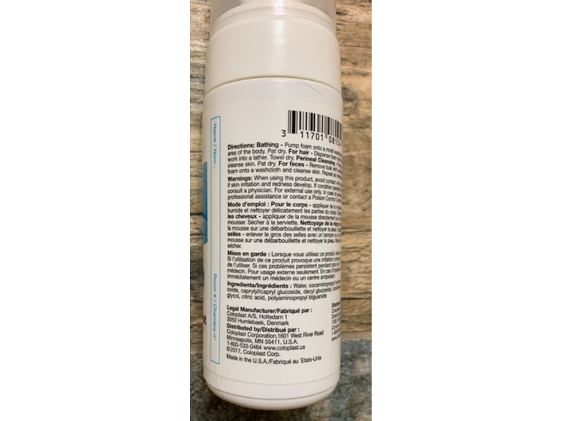 Coloplast Bedside Care Foam No Rinse Cleanser, Unscented, 4 fl oz/120 mL