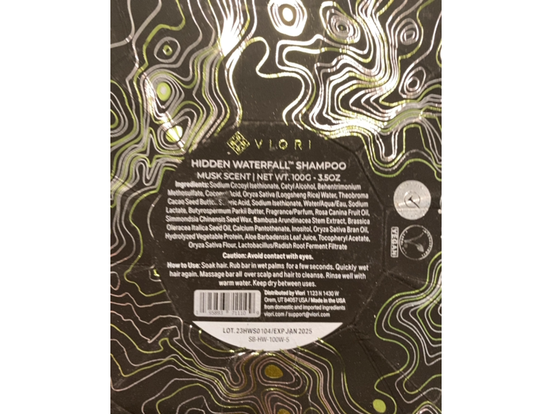 Viori Shampoo Bar, Hidden Waterfall