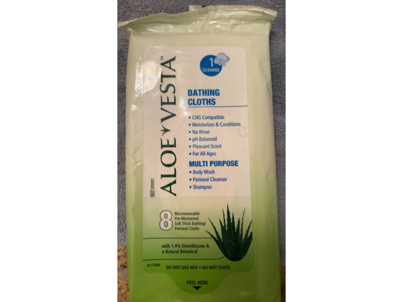 Aloe Vesta Bathing Cloths, 8 Count