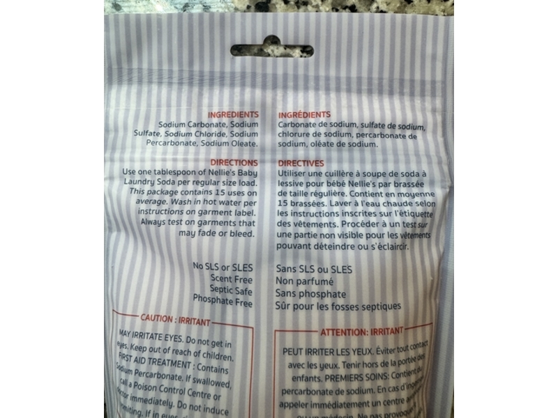 Nellie's Baby Laundry Soda, 15 Loads, 225 g