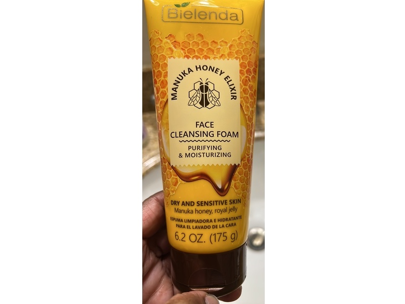 Bielenda Face Cleansing Foam, Manuka Honey Elixir, 6.2 oz/175 g