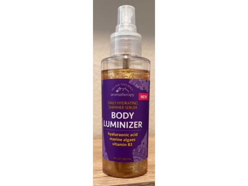 Village Naturals Body Luminizer Serum, Hyaluroanic Acid + Marine Algaes & Vitamin b3, 4 fl oz/118.3 mL