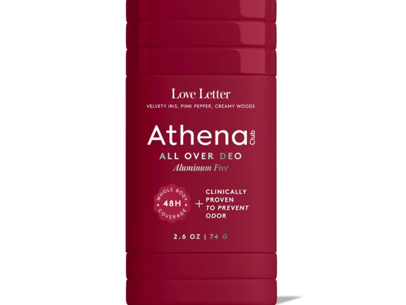 Athena Club All Over Deodorant Stick, Love Letter, 2.5 oz/74 g