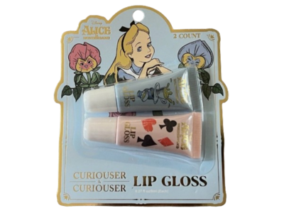 Enchanteaccessories Disney Alice In Wonderland Lip Gloss Set, 0.27 fl oz/8 mL, 2 Count