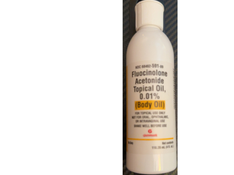 Fluocinolone Acetonide Topical Oil, 0.01%, 4 fl oz/118 mL, Glenmark (Rx)