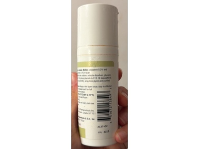 Adapalene and Benzoyl Peroxide Gel 0.3%/2.5%, 45 g, Taro (Rx)