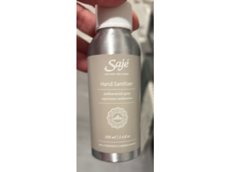 Saje Hand Sanitizer Antibacterial Spray, 3.4 fl oz/100 mL
