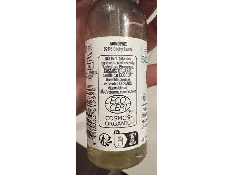 Monoprix La Beaute Bio Argan Oil, 50 mL