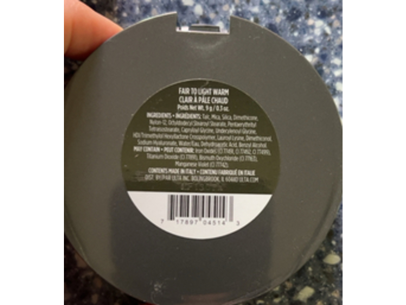 Ulta Beauty Adjustable Coverage Foundation, Fair To Light Warm, 0.3 oz/9 g