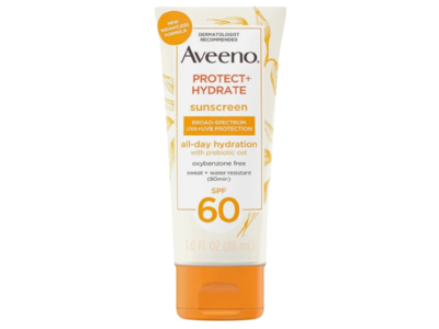 Aveeno Protect + Hydrate Sunscreen Lotion, SPF 60, 3 fl oz/88 mL