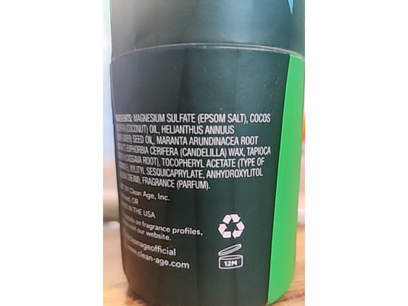 Clean Age Natural Deodorant, Fresh, 2 oz/60 g, Pack Of 3