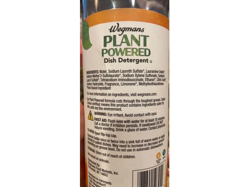 Wegmans plant Powerd Dish Detergent, Citrus Blossom, 25 fl oz/739 mL
