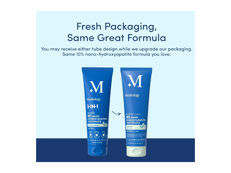 Mouthology 10% Nano-Hydroxyapatite Toothpaste, Fresh Mint, 4 oz/113 g