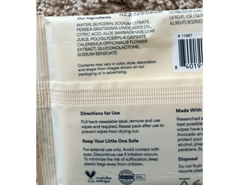 Millie Moon Sensitive Wipes, 5 Count