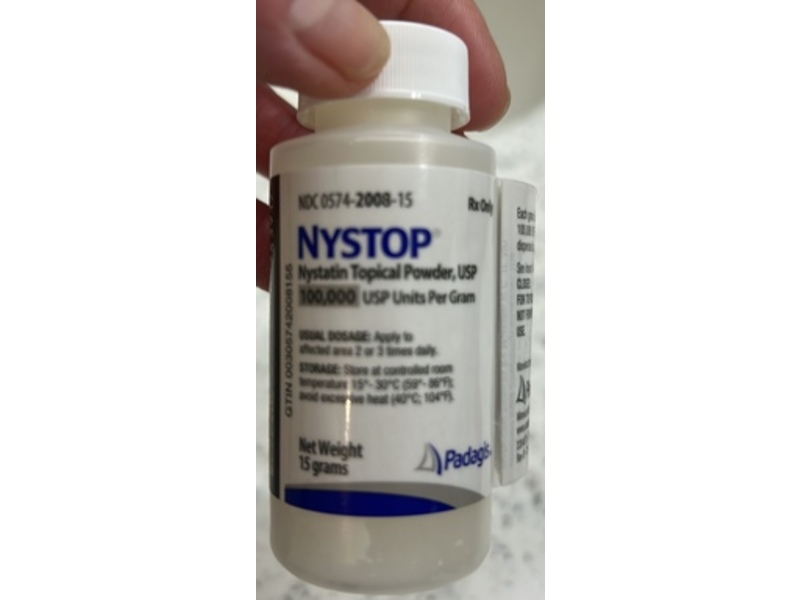 Nystop Nystatin Topical Powder, 100000 units/g, 15 g, Padagis (Rx)