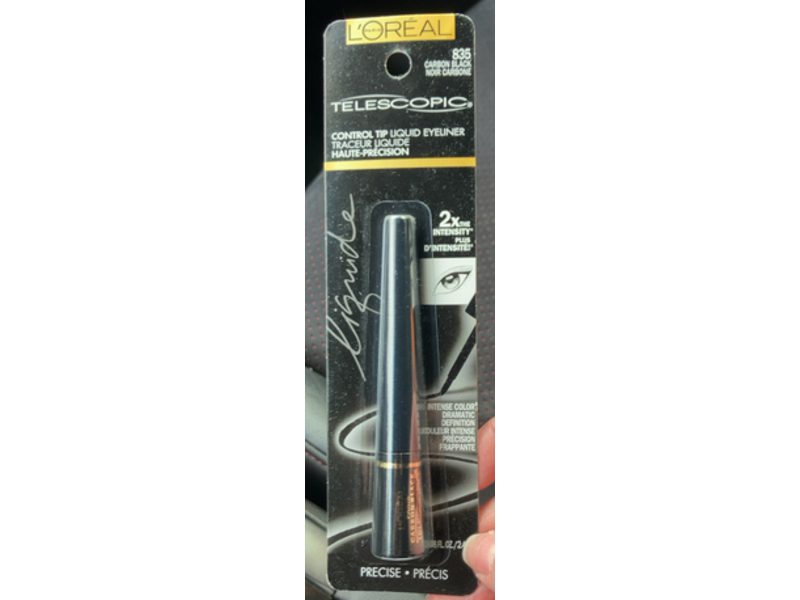 L'Oreal Paris Telescopic Precision Liquid Eyeliner, Carbon Black, 0.08 fl oz/2.45 mL