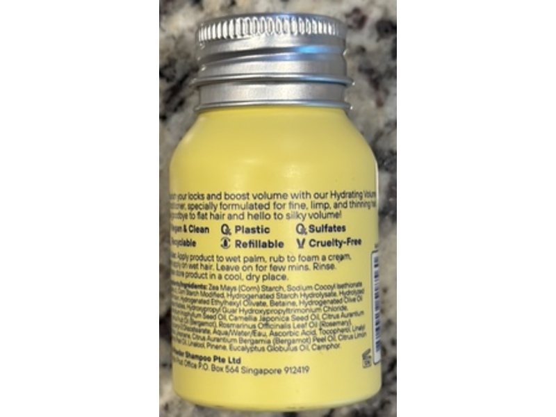 The Powder Shampoo Power To Cream Hydrating Volume Conditioner, Bergamot & Rosemary, 0.70 oz/20 g