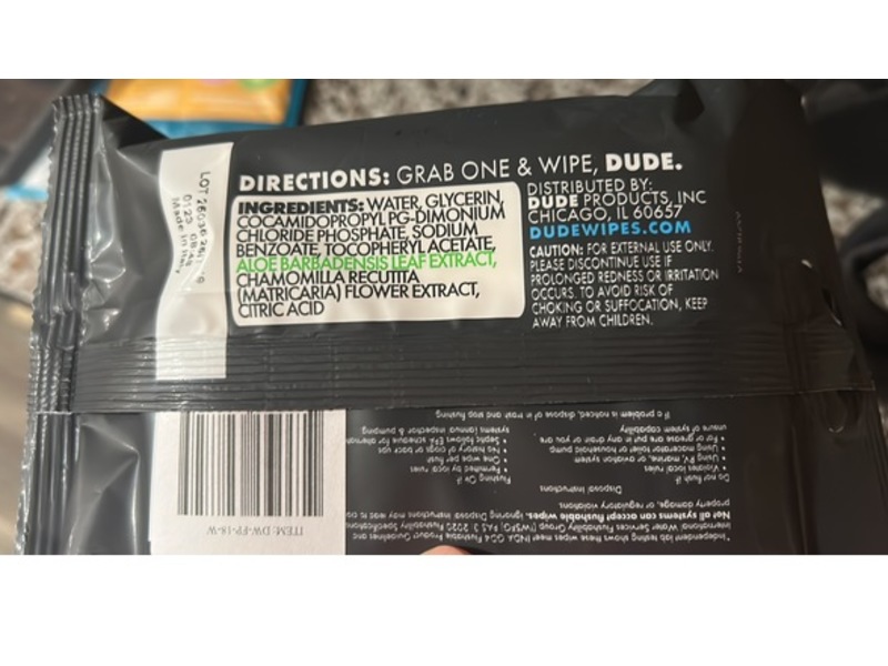 Dude Wipes Flushable Wipes, 18 Count, Pack Of 6