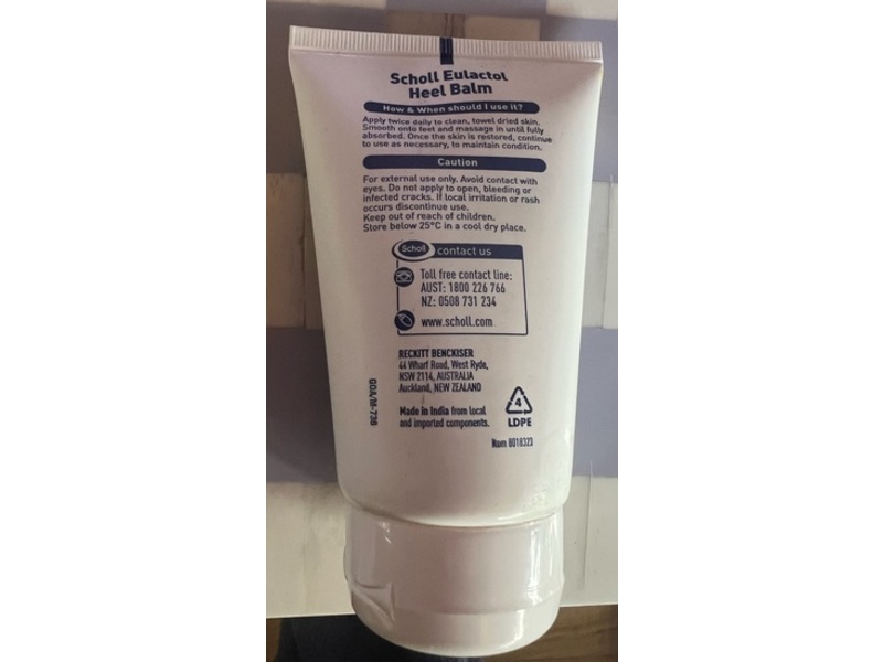 Scholl Eulactol Heel Balm Gold, 120 mL