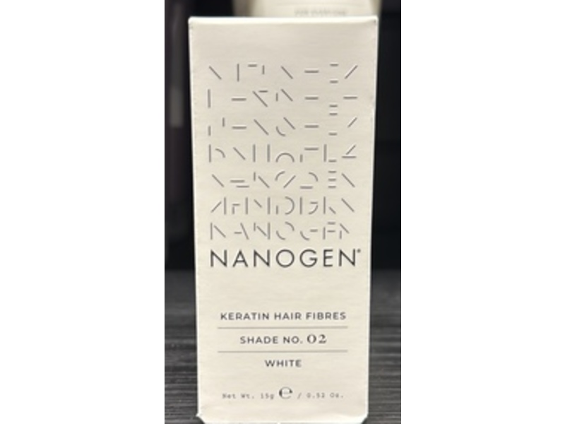 Nanogen Keratin Hair Fibres, 02 White, 0.52 oz/15 g