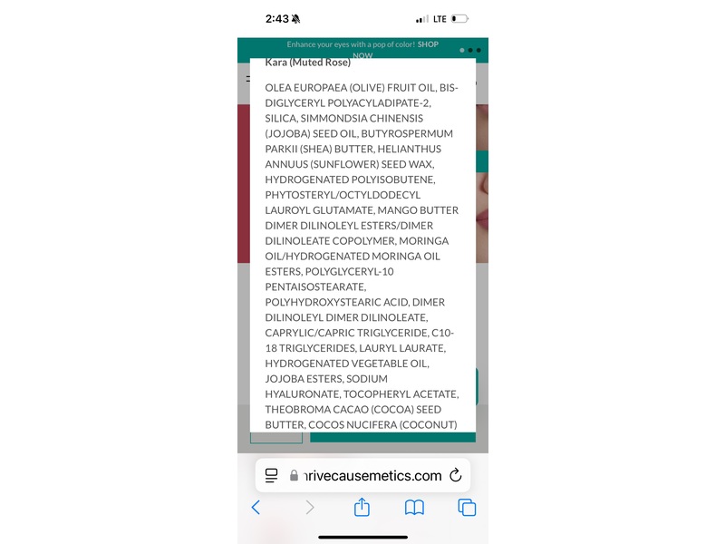 Thrive Causemetics Sheer Strength Lip Tint, Kara, 0.1 oz/ 3 g