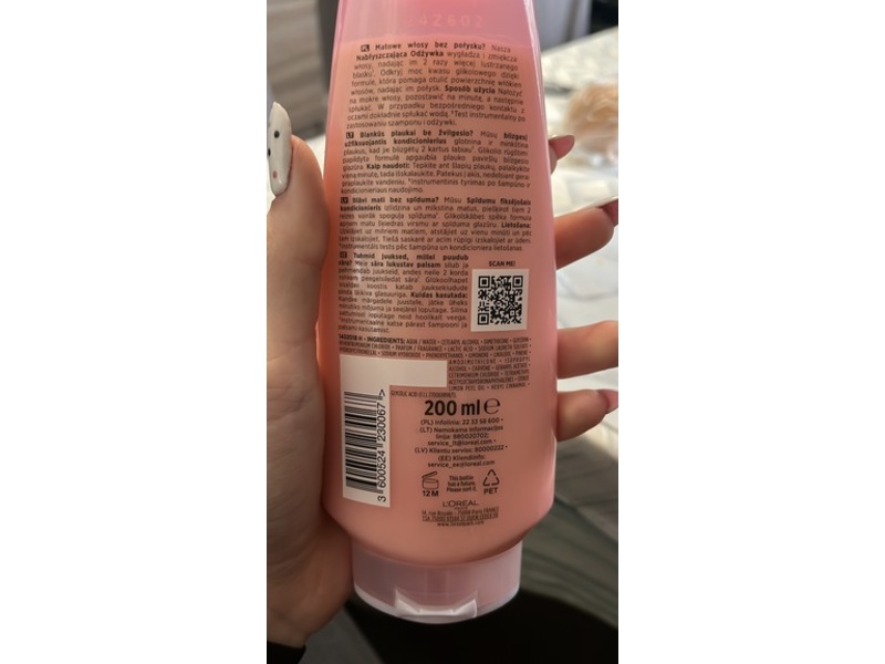 L'Oreal Paris Elseve Glycolic Gloss Shine Sealing Conditioner, Glycolic Acid, 200 mL
