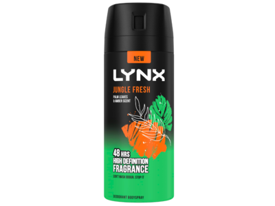 Lynx Jungle Fresh Deodorant, palm Leaves & Amber Scent, 150 mL
