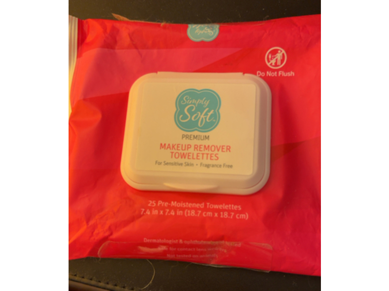 Simply Premium Soft Makeup Remover Towelettes, 25 Counts, Pack Of 2