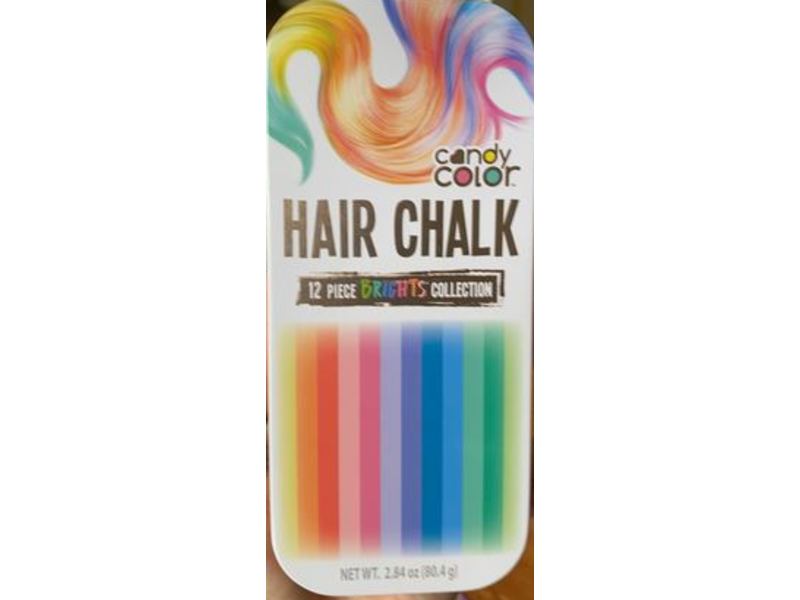Candy Color Hair Chalk Brights Collection, 2.84 oz/80.4 g, 12 Counts