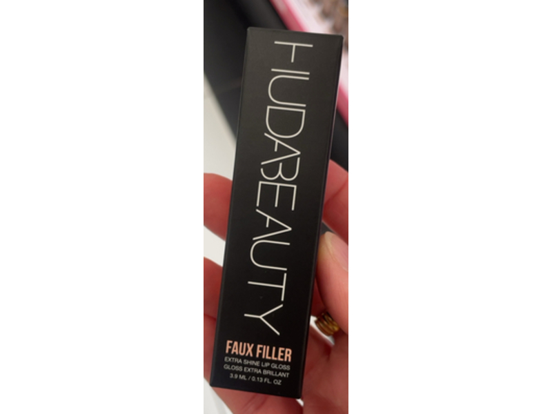 Huda Beauty Faux Filler Extra Shine Lip Gloss, Sugar Baby,13 oz/3.9 mL