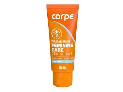 Carpe Sweat Absorbing Feminine Care Deodorant, Pure Powder, 3 oz/85 g