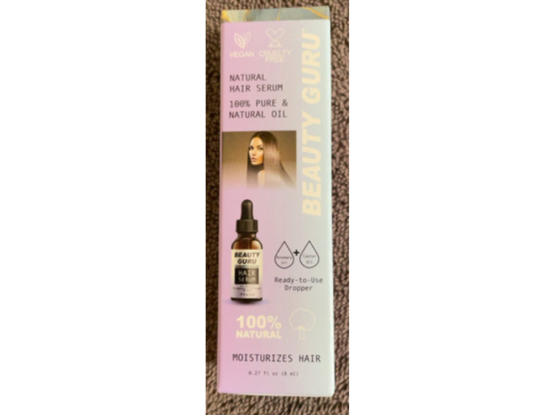 Beauty Guru Natural Hair Moisturizer Serum, 100% Pure & natural Oil, 0.27 fl oz/8 mL