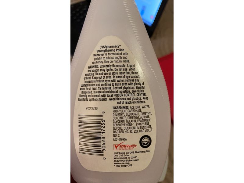 Cvs Pharmacy Strengthening Polish Remover, 8 fl oz/236 mL