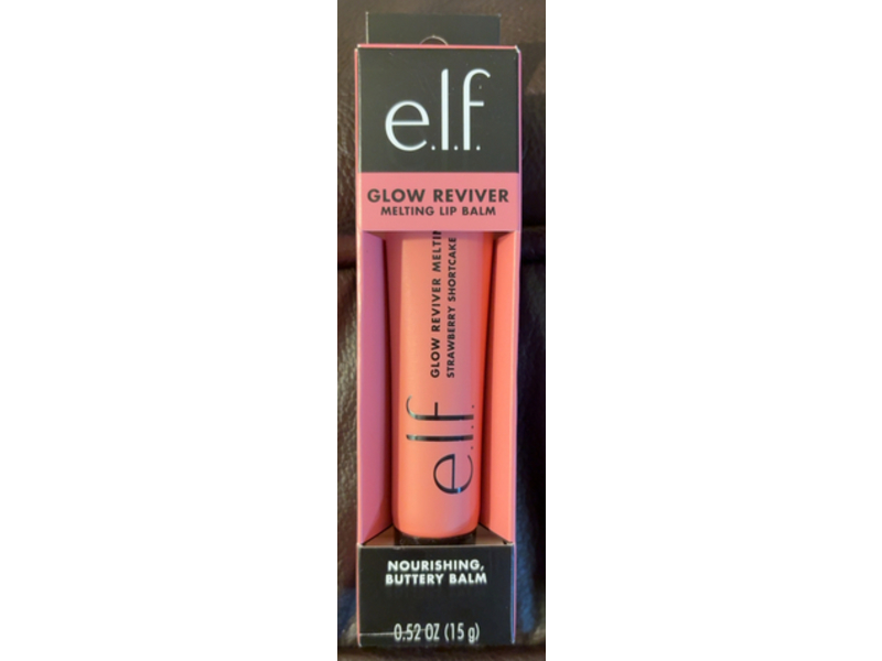 e.l.f. Glow Reviver Melting Lip Balm, Strawberry Shortcake, 0.52 oz/15 g
