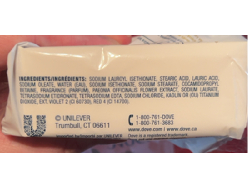 Dove Indulging Bar Soap, Sweet Cream & Peony, 3.75 oz, Pack Of 2