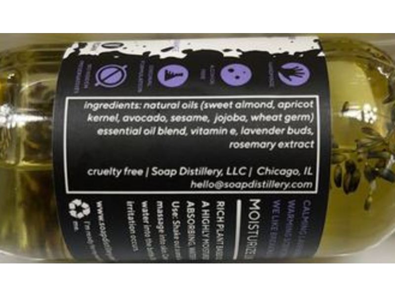 Soap Distillery Body Oil, Lavender Bitters, 4 fl oz