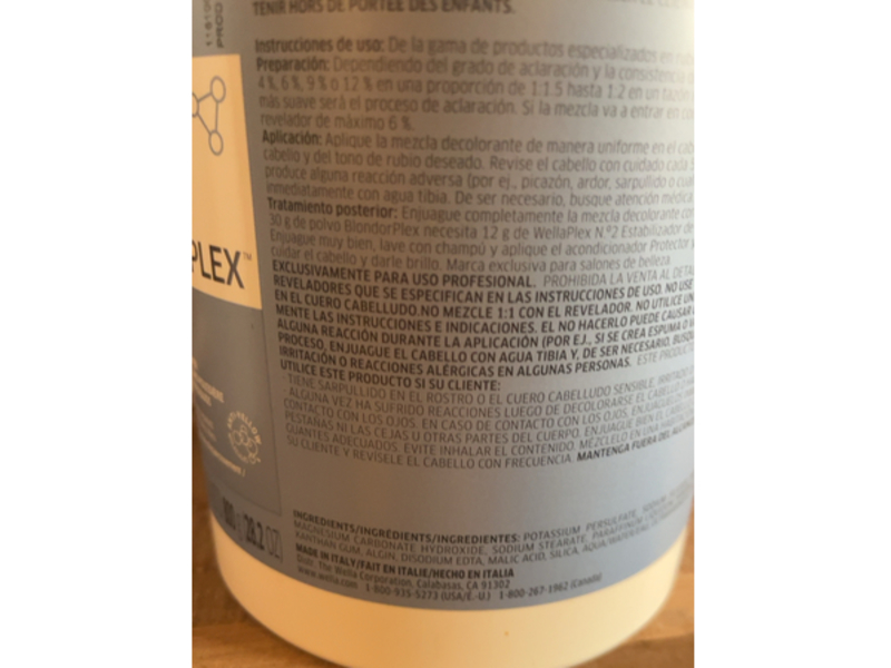 Wella Professional Blondor Plax Multi Blonde Dust Free Powder Lightener, 28.2 oz/800 g