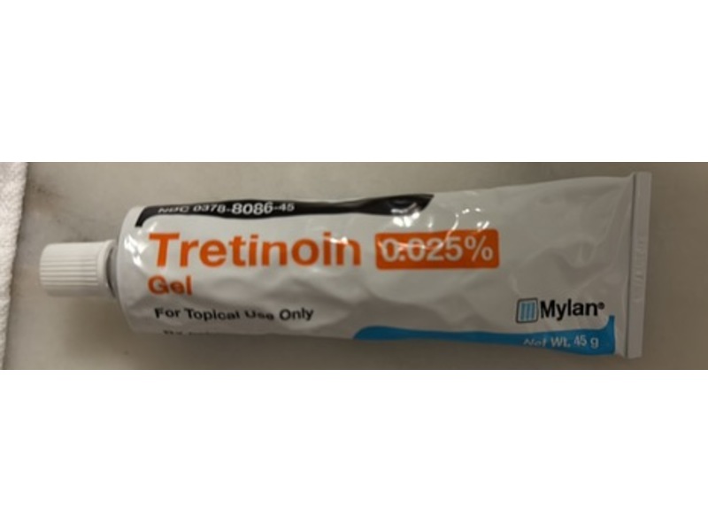 Tretinoin Gel 0.025%, 45 g, Mylan (Rx)