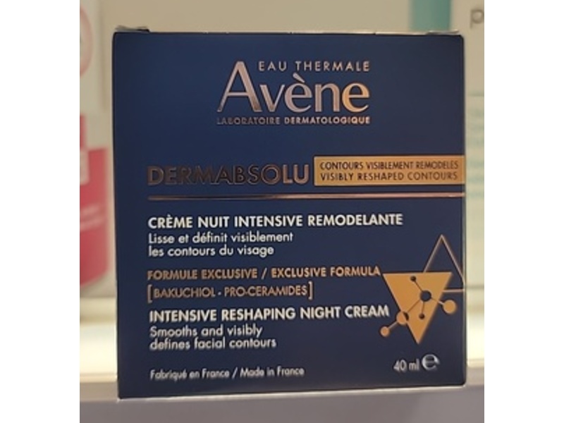 Eau Thermale Avene Dermabsolu Intensive Reshaping Night Cream, Bakuchiol + Pro-ceramides, 40 mL