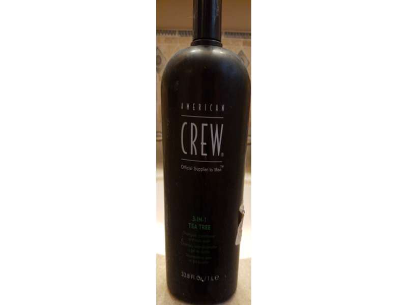 American Crew 3-In-1 Shampoo, Conditioner & Bodywash, Tea Tree, 33.8 Ounce