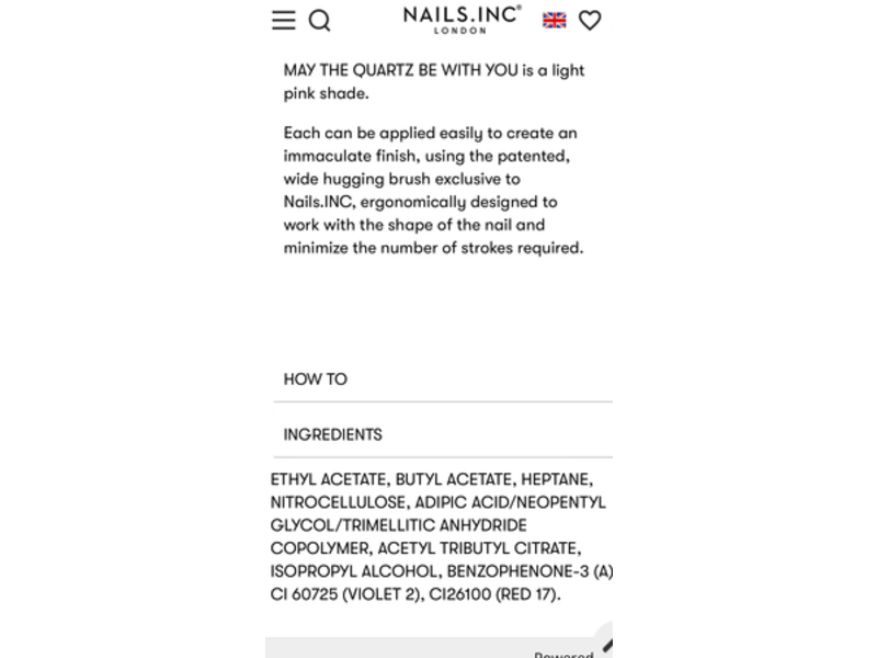 Nails Inc Nail Polish Marble Effect Topcoat, May The Quartz Be With You, 14 mL