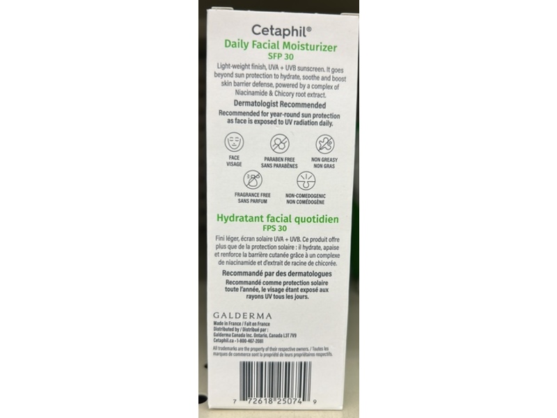 Cetaphil Daily Facial Moisturizer, SPF 30, 50 mL