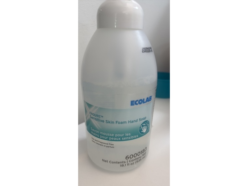 Ecolab Endure Sensitive Skin Foam Hand Soap, 6000183, 18.1 fl oz/535 mL