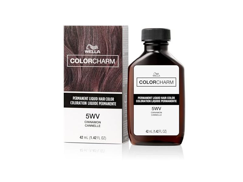 Wella Colorcharm Permanent Liquid Hair Color, 5WV Cinnamon Cannele, 1.42 fl oz/42 mL