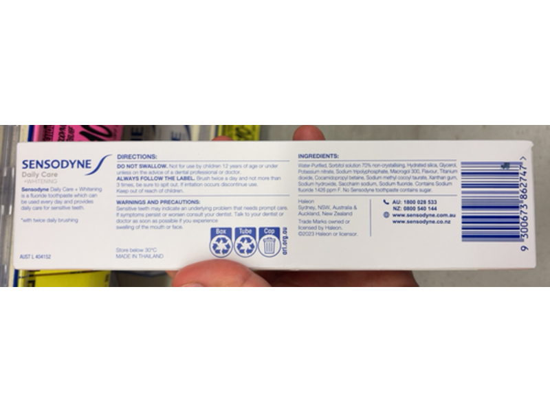 Sensodyne Daily Care +Whitening Fluoride Toothpaste,160 g