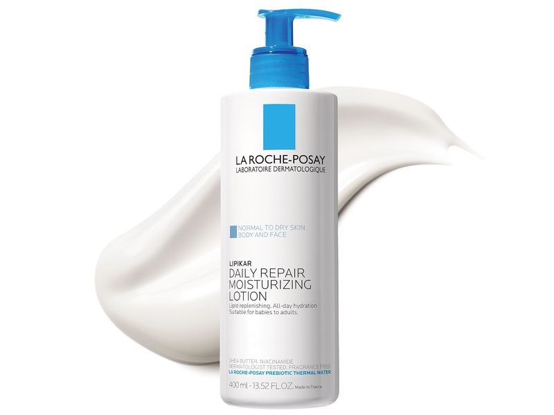 La Roche-Posay Lipikar Daily Repair Moisturizing Lotion, Normal To Dry Skin, 13.52 fl oz/400 mL